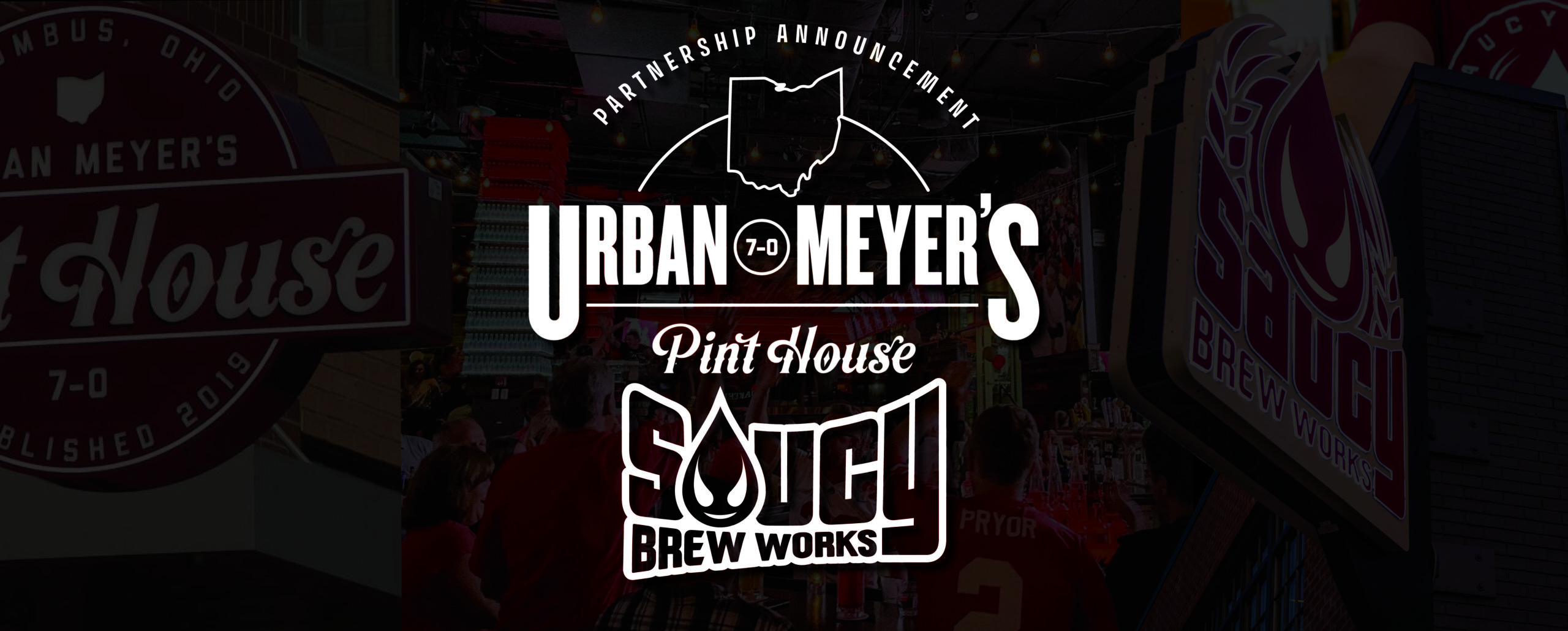 Partnership Announcement. Urban Meyer's Pint House and Spicy Brew Works.